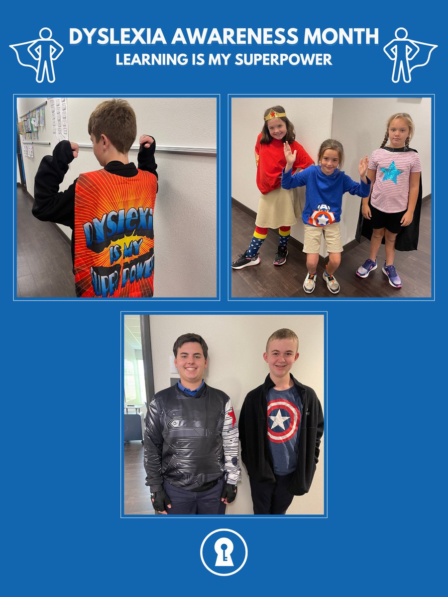 KeySchoolFW's tweet photo. Happy Spirit Week Day 1!
Did you know we have so many superheroes on campus?? We think our students &amp; teachers are superheroes every day! 
Can't wait to see the tacky tourists tomorrow!
#dyslexiaawarenessmonth #dyslexia #kcld #keyschool #spiritweek https://t.co/xz6h8lJ2tk