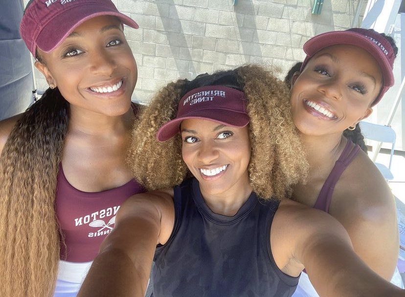 bestofgeff's tweet photo. taylor polidore, asha kamali, and geffri on set!🎾 https://t.co/ITJDm6PpcM