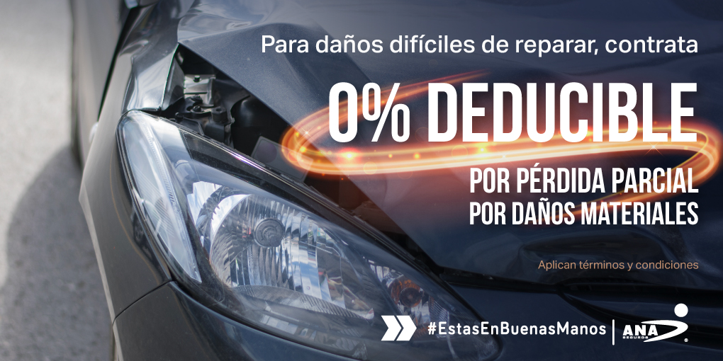 ANASeguros's tweet photo. Evita gastos inesperados con nuestra cobertura de No Pago de Deducible por Pérdida Parcial por Daños Materiales. 

👉Contacta a tu #AgenteANA o envíanos un DM para más información. https://t.co/DkVO8jeEmz