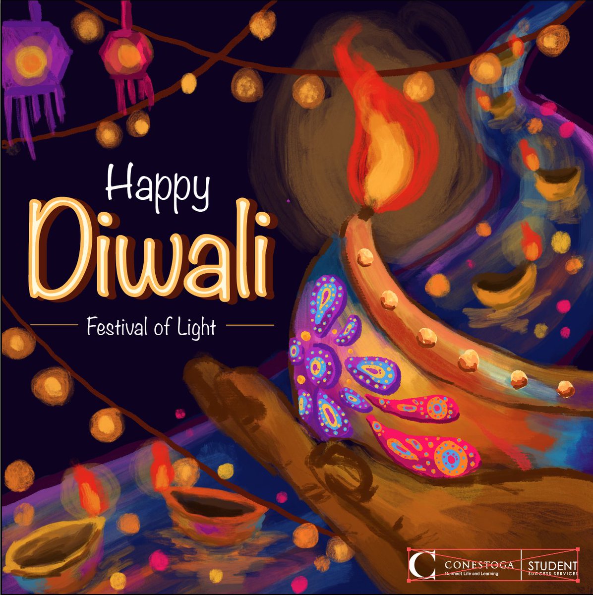 CCSuccessServ's tweet photo. Happy Diwali to everyone celebrating! May this festival of lights bring joy, happiness and good health to all.

#diwali #festivaloflights #conestogacommunity #happydiwali https://t.co/g7E75iFQuh