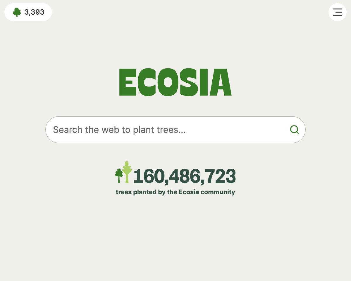 I've been using <a href="/ecosia/">Ecosia</a> — the tree-planting, B corp, privacy-respecting search engine — as my default search engine for several months now, and I highly recommend it! Check it out here: info.ecosia.org/what #SaveThePlanet