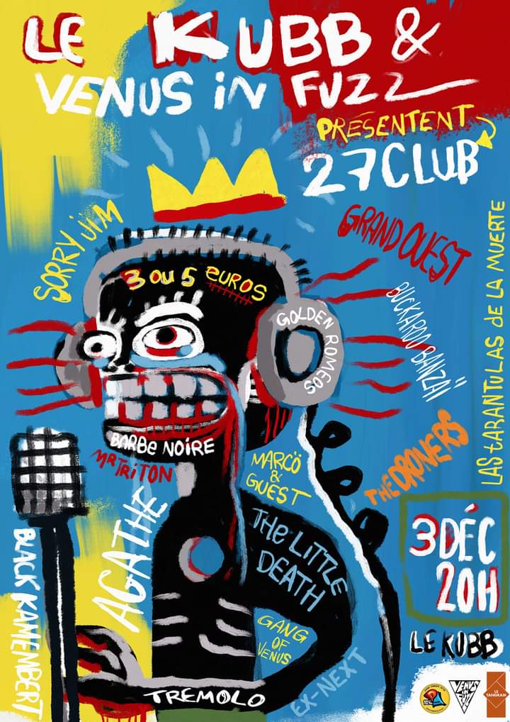 ChapelleDavid's tweet photo. #RendezVous 27 Club, samedi 3 décembre, au Kubb à Evreux (via #VenusInFuzz @LeTangram) https://t.co/jNZpcLO03P
