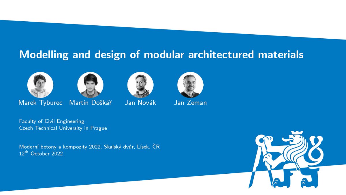 Open_Mechanics's tweet photo. We are still far from designing real-life bridges with our #ModularTopologyOptimization; yet, @DoskarMartin has already started advocating it in the concrete designers' community😀 Thanks, Pavel Reitermann, for inviting us to the Modern Concrete and Composites 2022. #GACR_EXPRO https://t.co/yX4TdY5DDe