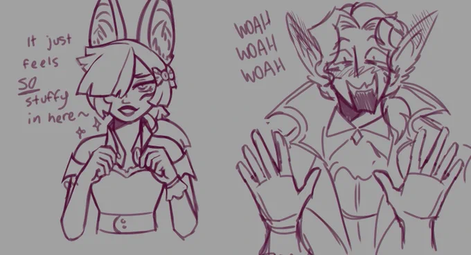 Attempting to seduce the vampire with her neck... fails lmao. What a respectful king#Rakan #Xayah #ArtofLegends #XayahRakan 