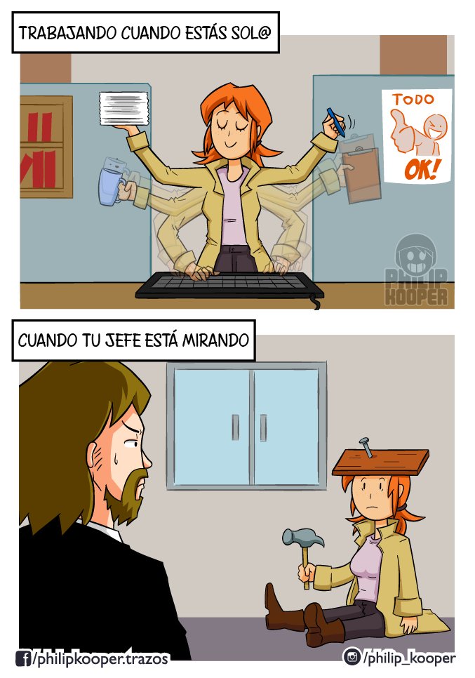 Philip_Kooper's tweet photo. #philipkooper #trabajo #jefe #resposable #eficaz #fail #inoportuno #absurdo #humorgrafico... Por que siempre aparece cuando uno es menos productivo y mas pendejo?
Sígueme también:
https://t.co/SHBzimtI4y
https://t.co/zdVUk7DSWn https://t.co/mS436qUcNC