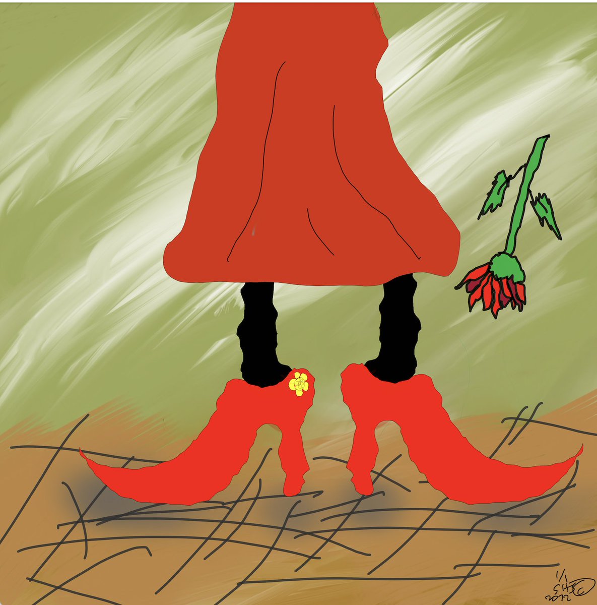 nftfromshs's tweet photo. Now on auction by Sam Shas drops "Red Shoes and No love". All first holders will get a special physical, hand-signed full color print. #NFTArts #NFTCommunity #NFTCollections #NFTGiveaways https://t.co/qpTPFxKAVf