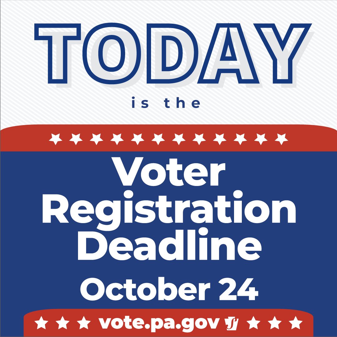 jdephilly's tweet photo. Today is the last day to #RegisterToVote in PA
Visit @PhillyVoting to register, verify your registration and more!
#GoVote #PhillyVoting #DoIt #VoteLikeYourLifeDependsOnIt https://t.co/KHPLx3ivA7