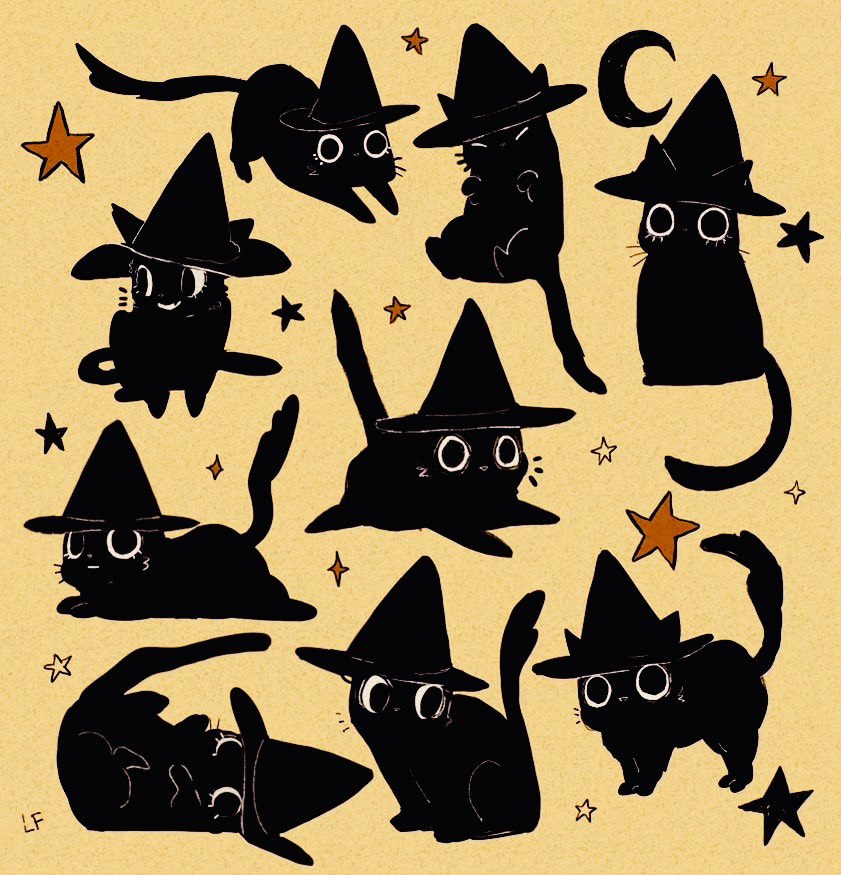 「Cat witch party 」|Libbyのイラスト
