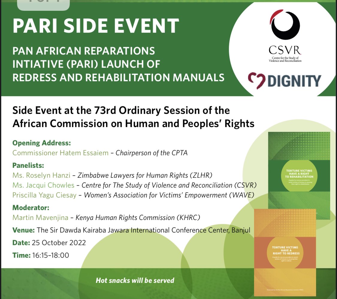 wavegambia's tweet photo. The critical discourse on redress and rehabilitation continues!  Congrats on the launch of the Manual 🥳 https://t.co/ymHuaEvjgk
