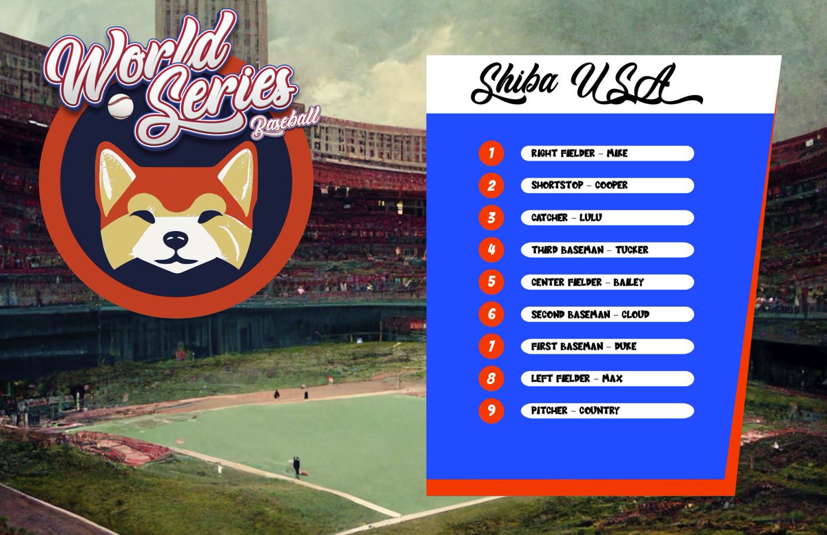 ws_token's tweet photo. Learn the Lineups of our SHIBA Teams before their big event coming up!

https://t.co/ZYC26p4rDl

#WorldSeriesToken #BASEBALL #LFG https://t.co/1HS82YC6gi