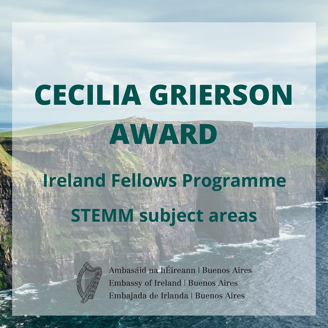 📣 NEW: CECILIA GRIERSON AWARD- IRELAND FELLOWS PROGRAMME 📚🇮🇪🔬🧪 We are delighted to announce the new Ireland Fellows Programme Cecilia Grierson Award! The Award will enable young professionals to undertake a master’s level course of study in STEMM subjects in Ireland.