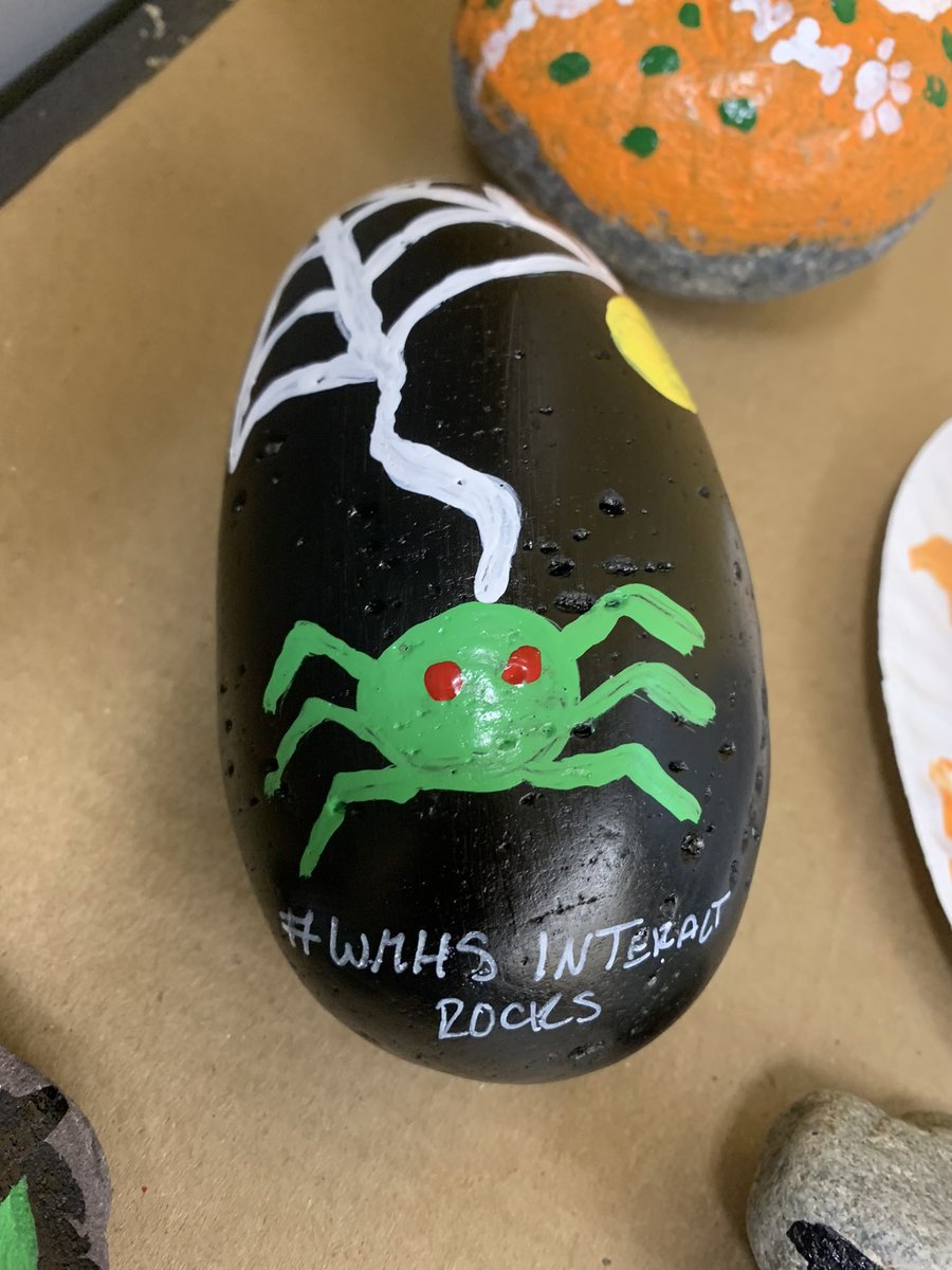Getting ready to spread some Halloween cheer throughout the town!! Be on the lookout later this week for our Halloween rocks!! #WMHSInteractRocks