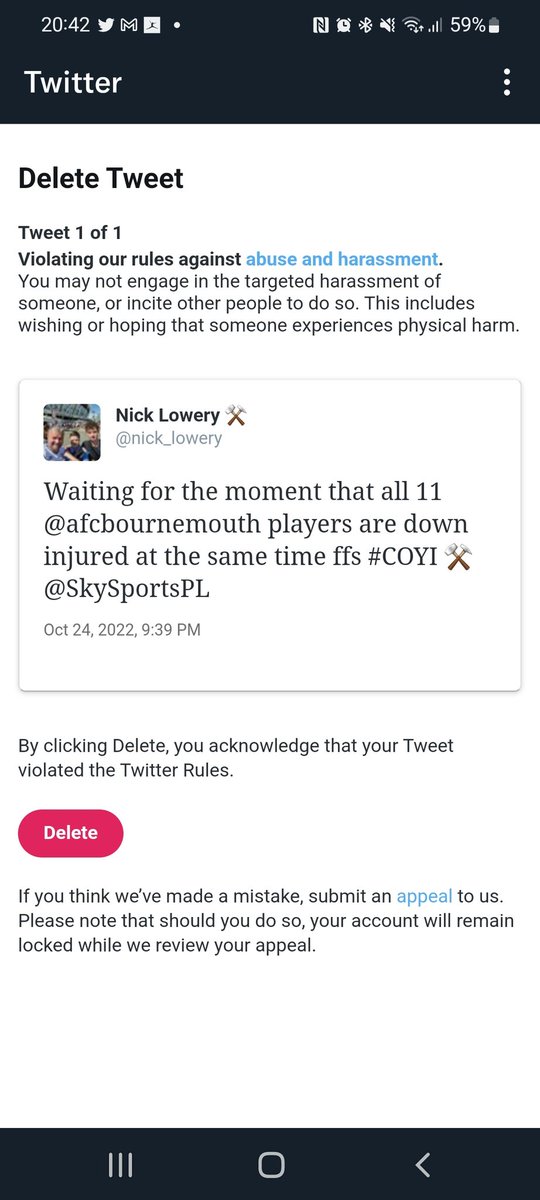 Hey @TwitterSupport have a look at this and unlock <a href="/nick_lowery/">Nick Lowery ⚒️</a> account please?