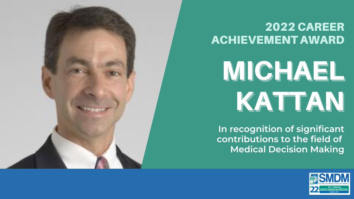 Society for Medical Decision Making (SMDM) (@socmdm) on Twitter photo The <a href="/socmdm/">Society for Medical Decision Making (SMDM)</a> Career Achievement Award winner is Michael Kattan <a href="/CCLRI/">Cleveland Clinic Lerner Research Institute</a> #SMDM22 (4/4)
Thank you to everyone who nominated members for our awards and congratulations to all of this year's winners! 🏆 The <a href="/socmdm/">Society for Medical Decision Making (SMDM)</a> Career Achievement Award winner is Michael Kattan <a href="/CCLRI/">Cleveland Clinic Lerner Research Institute</a> #SMDM22 (4/4)
Thank you to everyone who nominated members for our awards and congratulations to all of this year's winners! 🏆