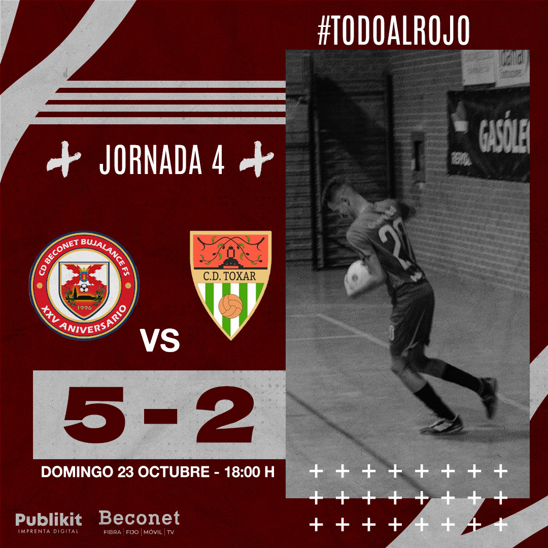 bujalancefs's tweet photo. 🅱️ FILIAL | El pasado domingo nuestro filial consiguió su segundo triunfo ante un rival que llegaba invicto al partido.

@bujalancefs B 5 - 2 #CDToxar

⚽️⚽️ Cristian
⚽️ Alberto Cardador
⚽️ David Cardador
⚽️ Miguelillo

#VamosBujalance #TodoAlRojo https://t.co/jWDtfo98O2