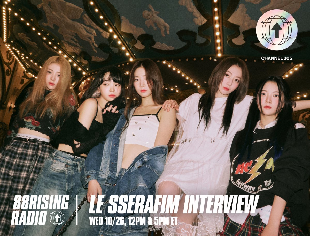 THIS WEDNESDAY: An exclusive interview with <a href="/le_sserafim/">LE SSERAFIM</a> ⚡️

Tune in Wednesday, 10/26 at 12PM &amp; 5PM ET. Only on 88rising Radio (ch 305 on <a href="/SIRIUSXM/">SiriusXM</a>)