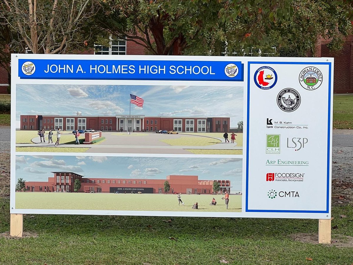 COA_Dolphins's tweet photo. COA is pleased to share in the excitement of the official groundbreaking for the new John A. Holmes High School in Edenton. COA values our partnership with Edenton-Chowan Schools as well as Chowan County and the Edenton-Chowan community. Congratulations!๐ #oneCOA #COAcommunity https://t.co/cUkmWGjl1o
