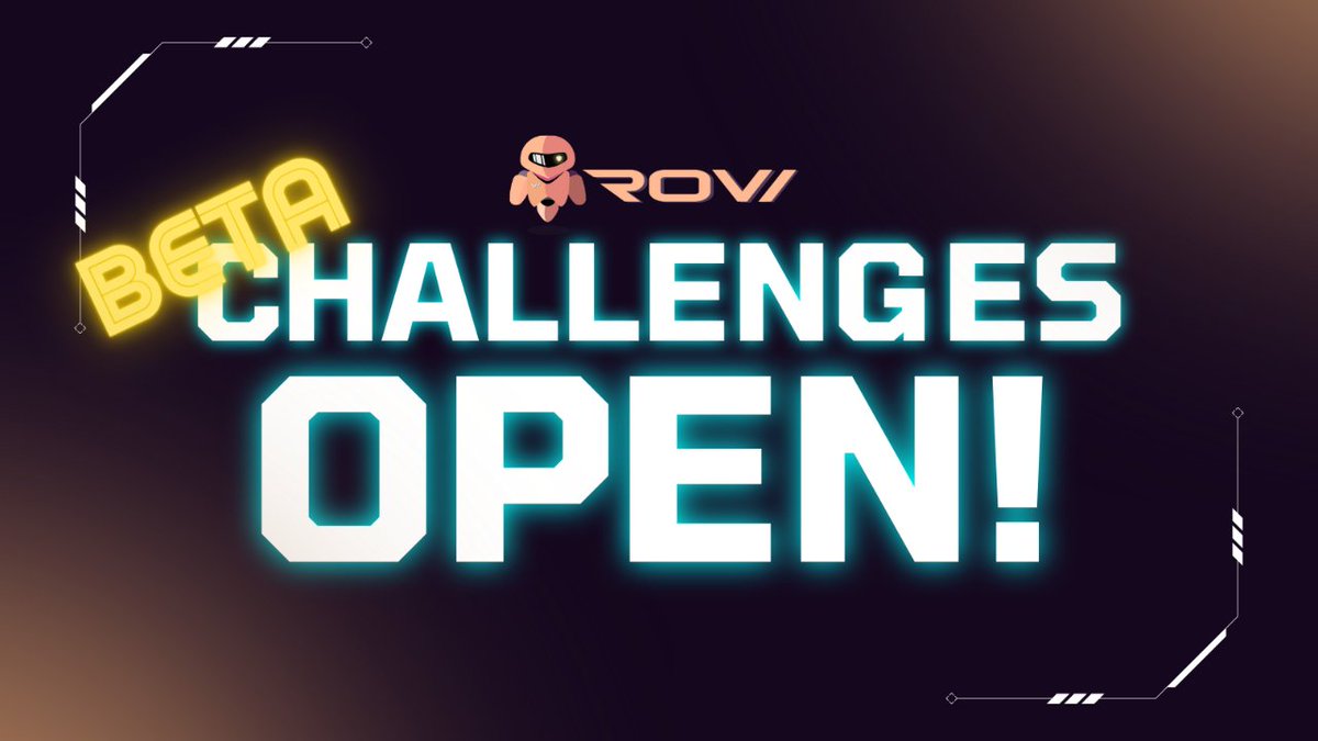 🎉Exciting NEWS 🥳🤖
ROVI Challenges public beta going LIVE in a few minutes! 

What does that mean to you? 🧵👇