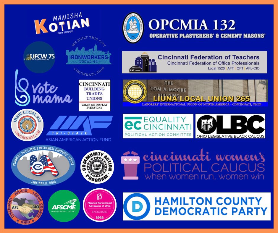 Endorsed by Labor. Endorsed by Democrats. Endorsed by our community. Together we will do this! Choose Kotian for Judge 💪🏼