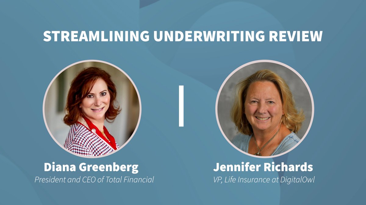 DigitalOwl_AI's tweet image. Our VP #LifeUnderwriting Jennifer Richards &amp;amp; Diana Greenberg, President &amp;amp; CEO @TotalFinancial discuss our #partnership, #technology &amp;amp; how our abstract is more advanced than any service in the industry. 

digitalowl.com/nest

#DigitalOwl #Insurtech #Underwriting #Healthcare