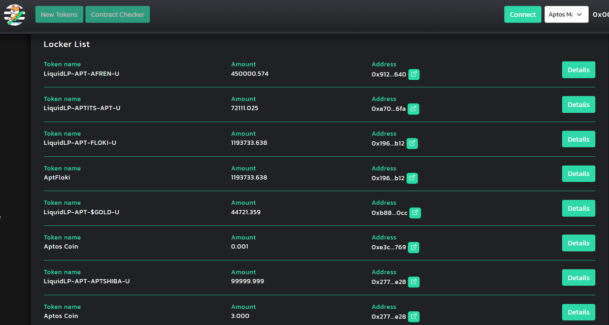 Aptos_Shiba's tweet photo. More and more projects are using our FIRST EVER #APTOS Liquidity &amp; Token Locker to make their projects safe! We're the first token with a natively built ecosystem so far on the chain and soon will have a new listings tracker &amp; CA checking tool! #pancakeswap #ETH https://t.co/YKnUYBGdW0