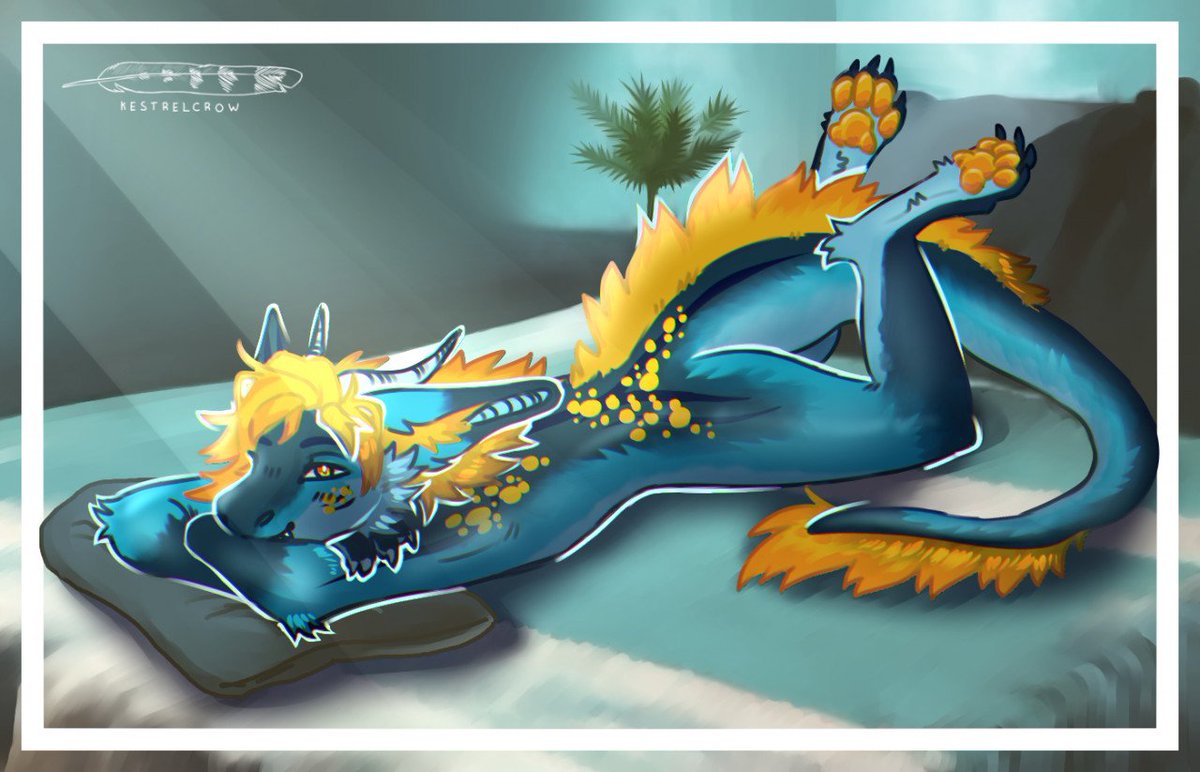 for <a href="/quarkstew/">Quark</a>!!! <3 comfy lil guy :D
#furryart #furryartist #furry #VRChat #furries