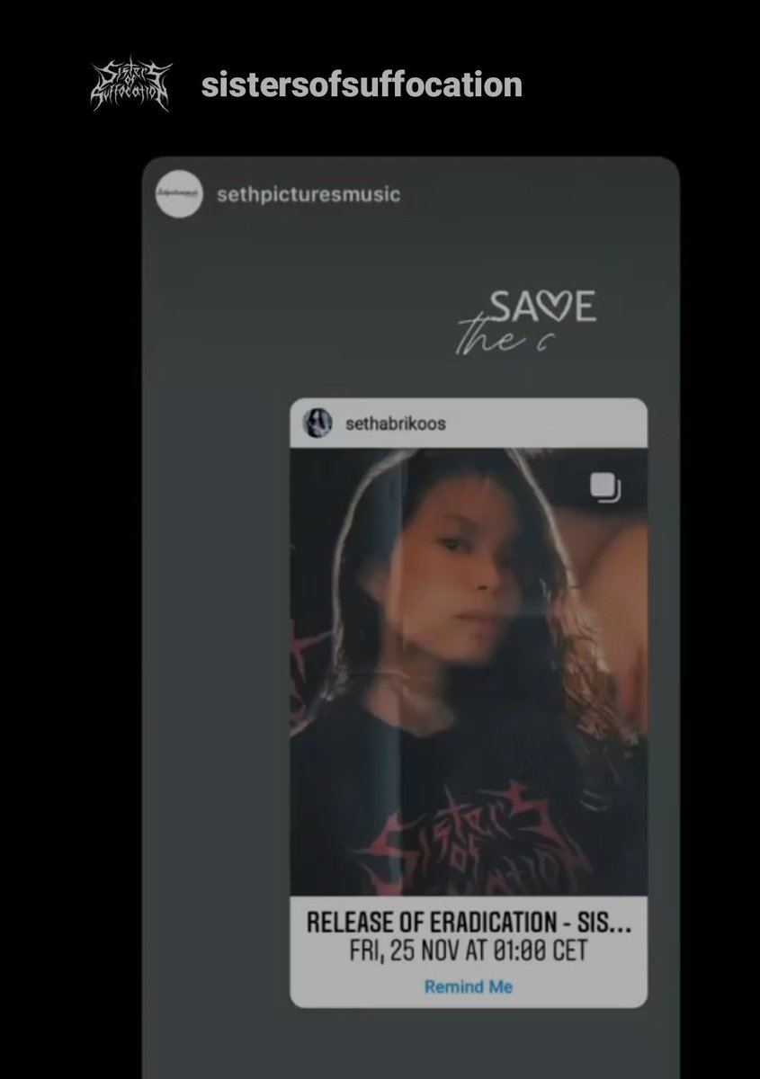 SethAbrikoos's tweet photo. #savethedate @SOSdeathmetal
🔗 https://t.co/YEMYkcJQD6
#sethpicturesmusic #sethabrikoos #sistersofsuffocation #dutchmetal #metalgirl #altgirl #merch https://t.co/mlxOV7TMmn