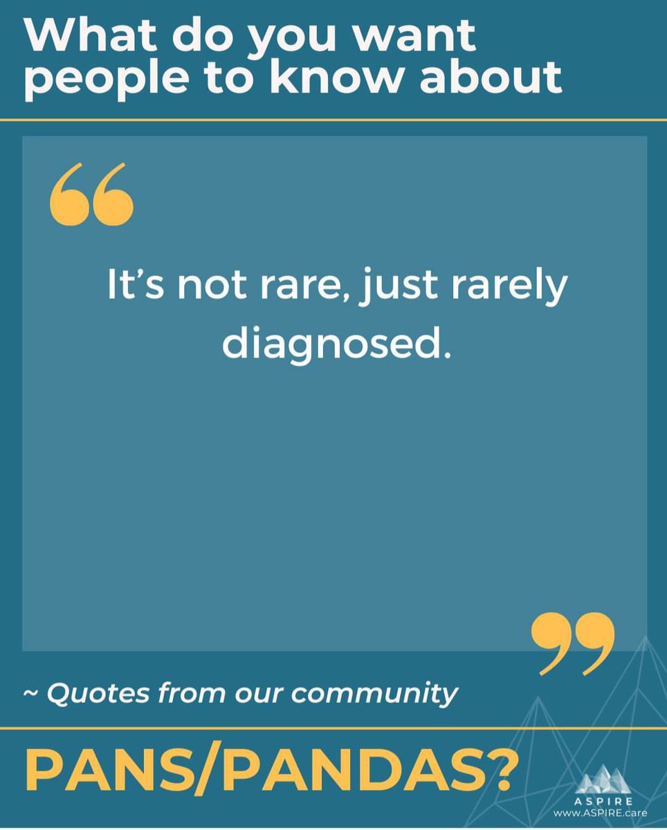 ASPIREpans's tweet image. On World Mental Health Day, PANS PANDAS is not mentioned enough, but it should be as treating this neuroimmune condition with the three prongs of the treatment can prevent a life of suffering from OCD, Anxiety, Depression, and other PANS symptoms. 
aspire.care