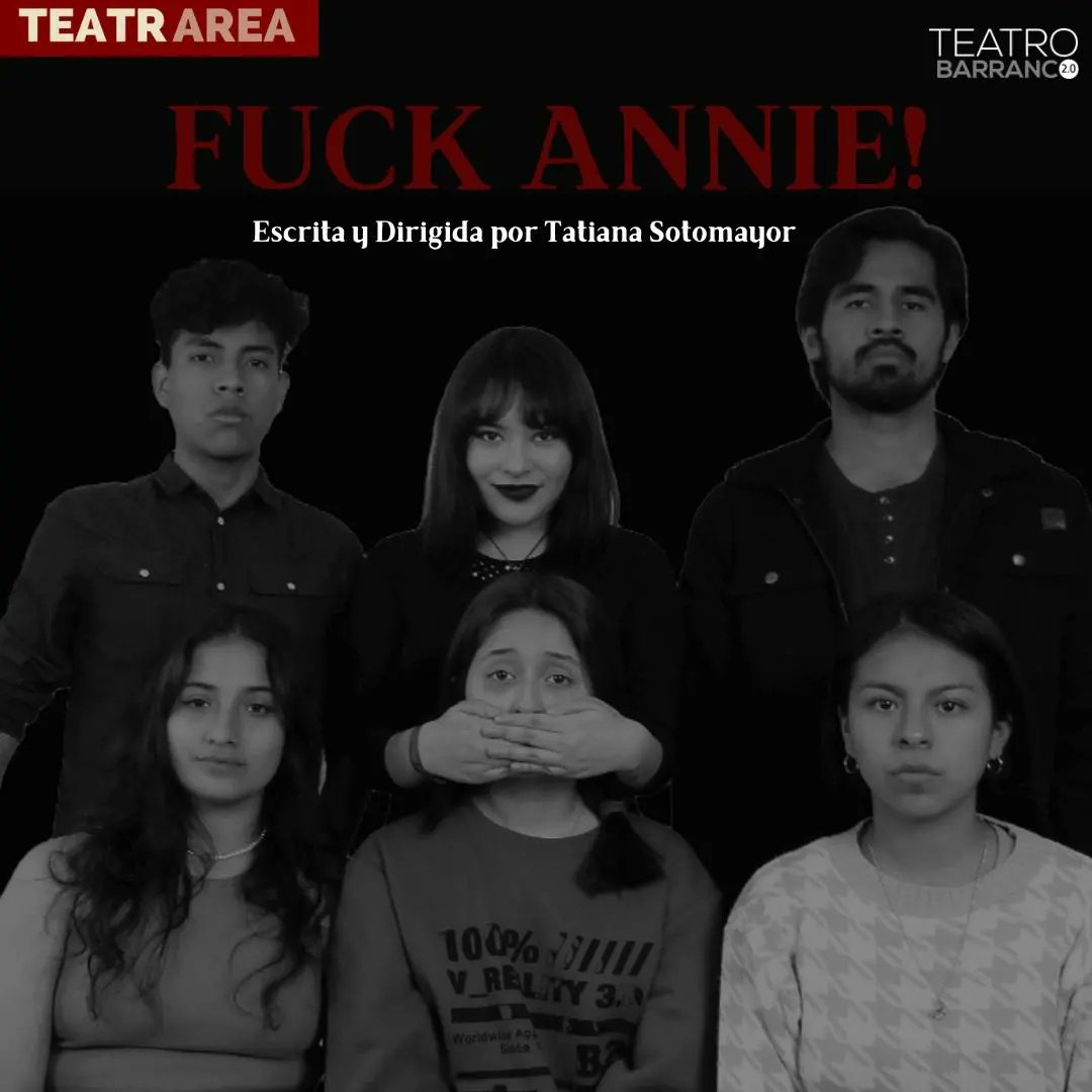 paseblanco's tweet photo. #Teatro | “FUCK ANNIE” 👀 es una obra que pretende visibilizar el trastorno alimenticio. 

📆 Presencial: Miércoles 30 de nov. y jueves 01 de dic. (8:00 p.m.)
📆 Virtual: jueves 08 de dic. (8:30 p.m.)
📍Teatro Barranco 
🎟 Teatrarea

#PaseBlanco #cine #arte #theatre #new https://t.co/3pXsDntjeu
