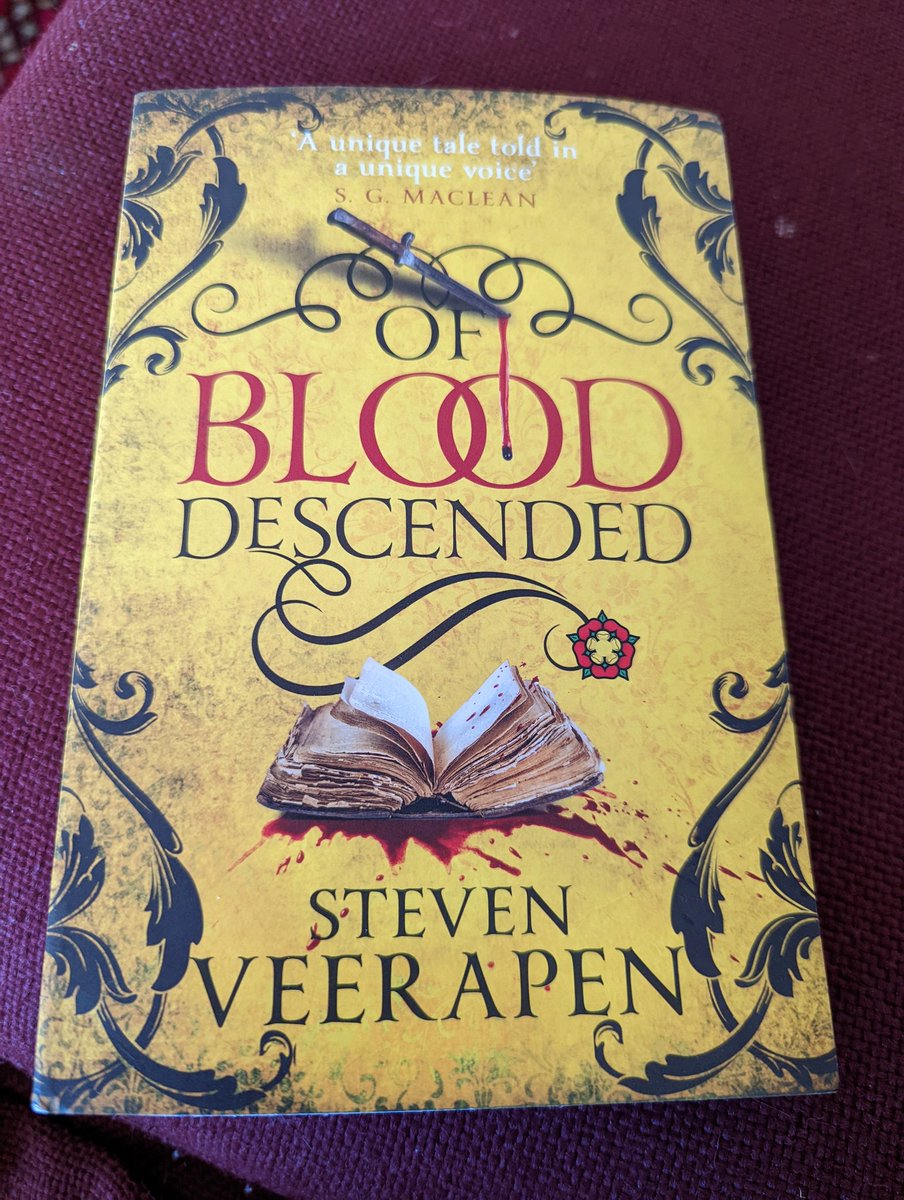 Look at this gorgeous thing that arrived in today's mail!  I can't wait to get lost in the adventures of Anthony Blanke.  Thank you so much, @ScrutinEye, for your creativity and generosity. #ofblooddescended #anthonyblanke #johnblanke #tudor #historicalfiction