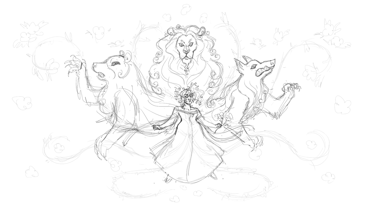 sallygreydraws's tweet photo. Tonight is Halloween, and the faerie folk ride,
those that would their true loves win, at Miles-Cross they must hide,
Workin' on a little Tam Lin drawing for Halloween. Yeah I know the wolf and bear arms look fucked up
#tamlin #princessjanet #tamlinandjanet #drawing #wipart https://t.co/vIhomq50vu