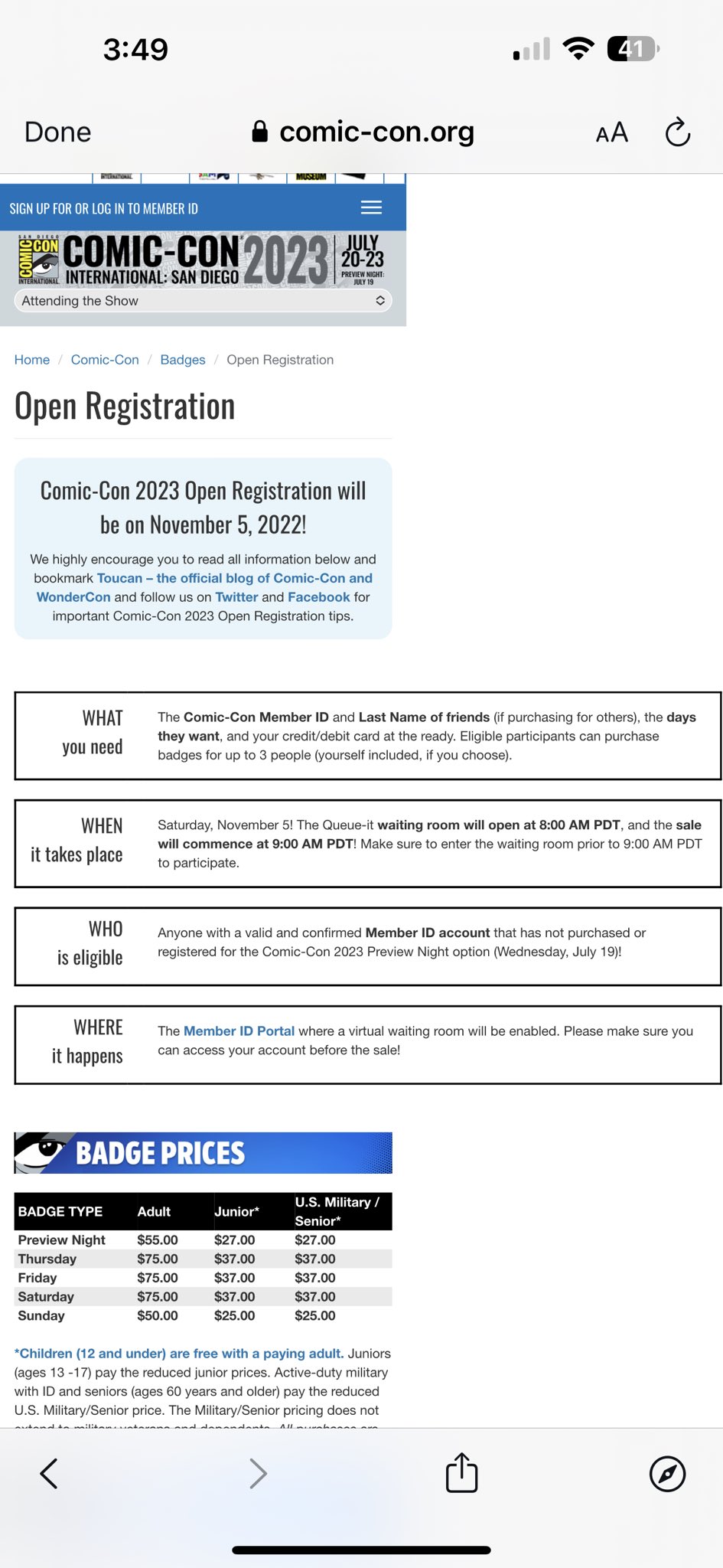 DisTrackers on Twitter "SDCC 2023 open registration will be on 11/5