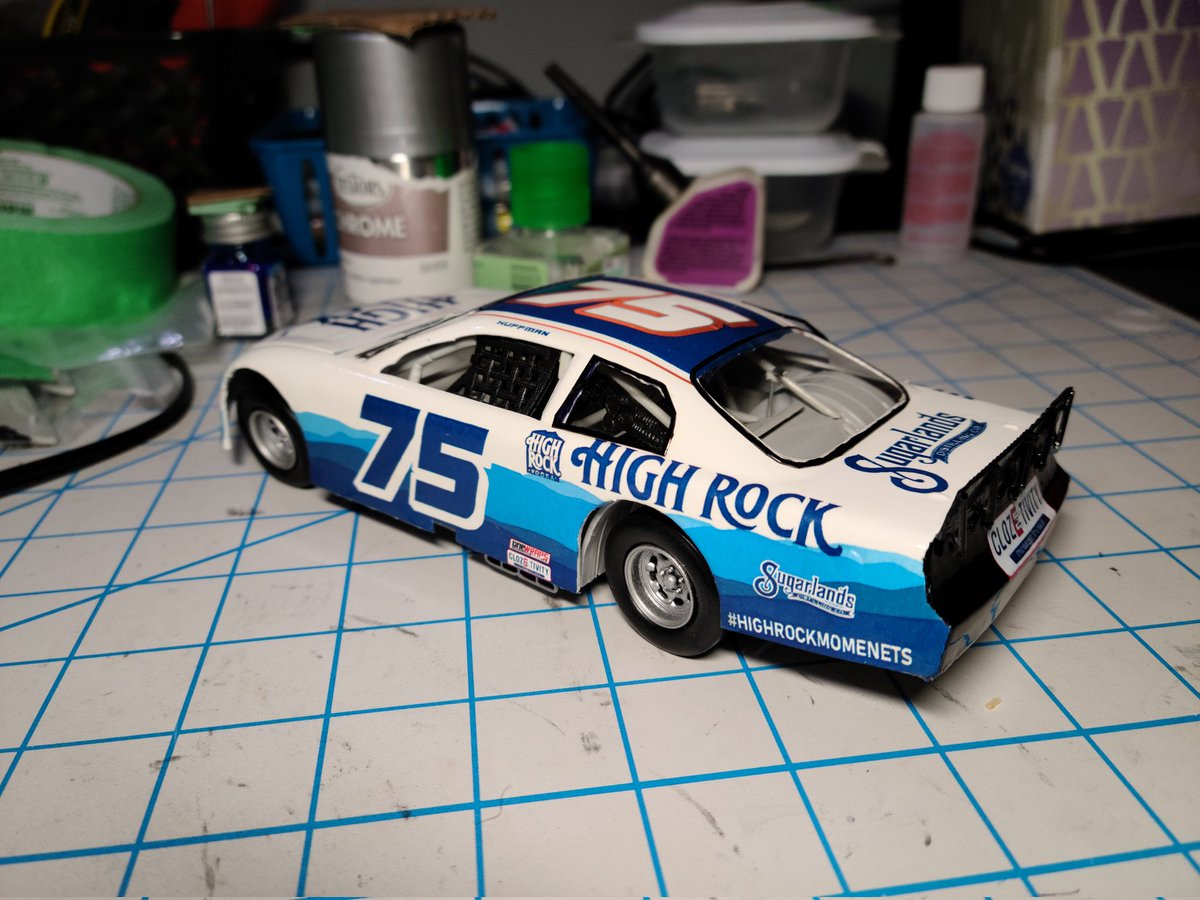 Calling this one done. It's not perfect but that's fine with me. This is my rendition of <a href="/LandonHuffman/">Landon Huffman</a>'s <a href="/HighRockVodka/">High Rock Vodka</a> Late Model using one of <a href="/JaysStockCars/">Jay's Stock Cars</a> bodies over a 2004 cup diecast chassis.
