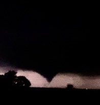 Osterhout1993's tweet photo. Now that we have officially entered our second severe weather season, here’s a shot of the Clinton, OK tornado from October 12th, 2021. 

This tornado would go on to do considerable damage to the airport on the north side of Clinton. #okwx https://t.co/MMV3ayHxlp