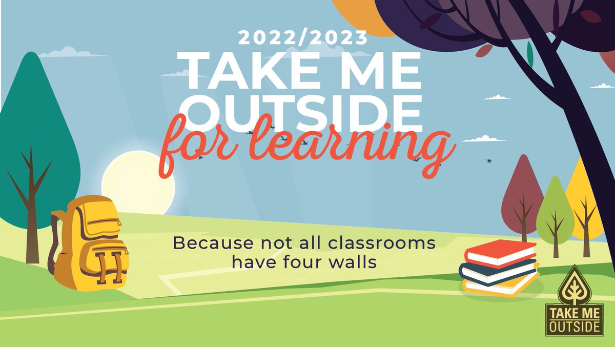 The #TakeMeOutside for Learning Challenge is a commitment to ongoing outdoor learning throughout the school year, taking your learners outside at least once a week.

Can you commit to learning beyond the four walls of your classroom this year?

Sign up: bit.ly/3eZ7NPf