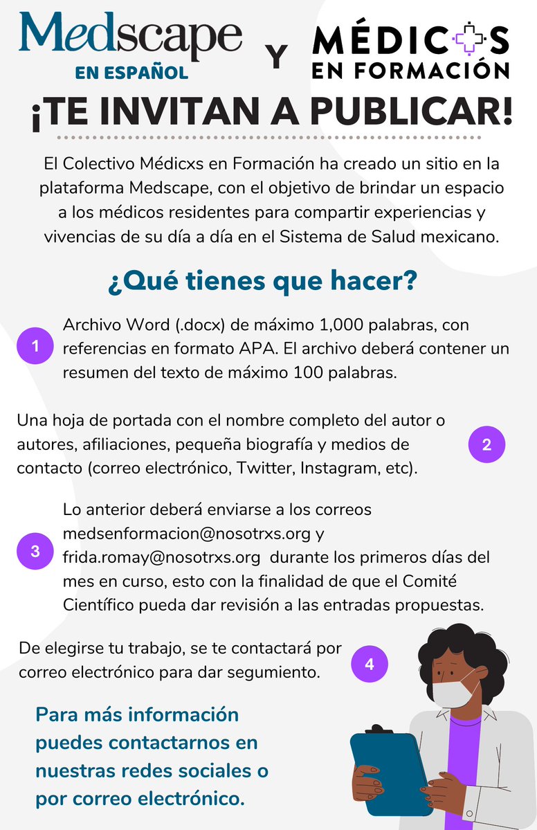 ¡Médicxs en Formación, los invitamos a publicar en <a href="/MedscapeES/">Medscape ES</a>! Empezar a publicar es más sencillo de lo que parece, aquí te dejamos los pasos.