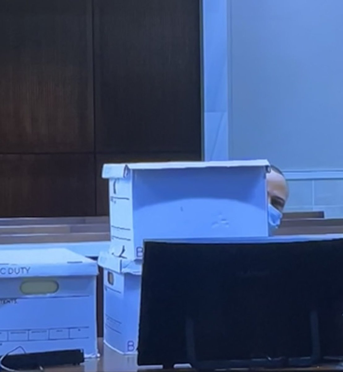 FfionWeston21's tweet photo. So Darrell Brooks’ new strategy is “I don’t understand”
Don’t worry Darrell, soon you’ll have a permanent fort you can hide behind, made of steel bars #DarrelBrooks #Darrellbrooks #Darrellbrookstrial https://t.co/ZX8bvtLqxK