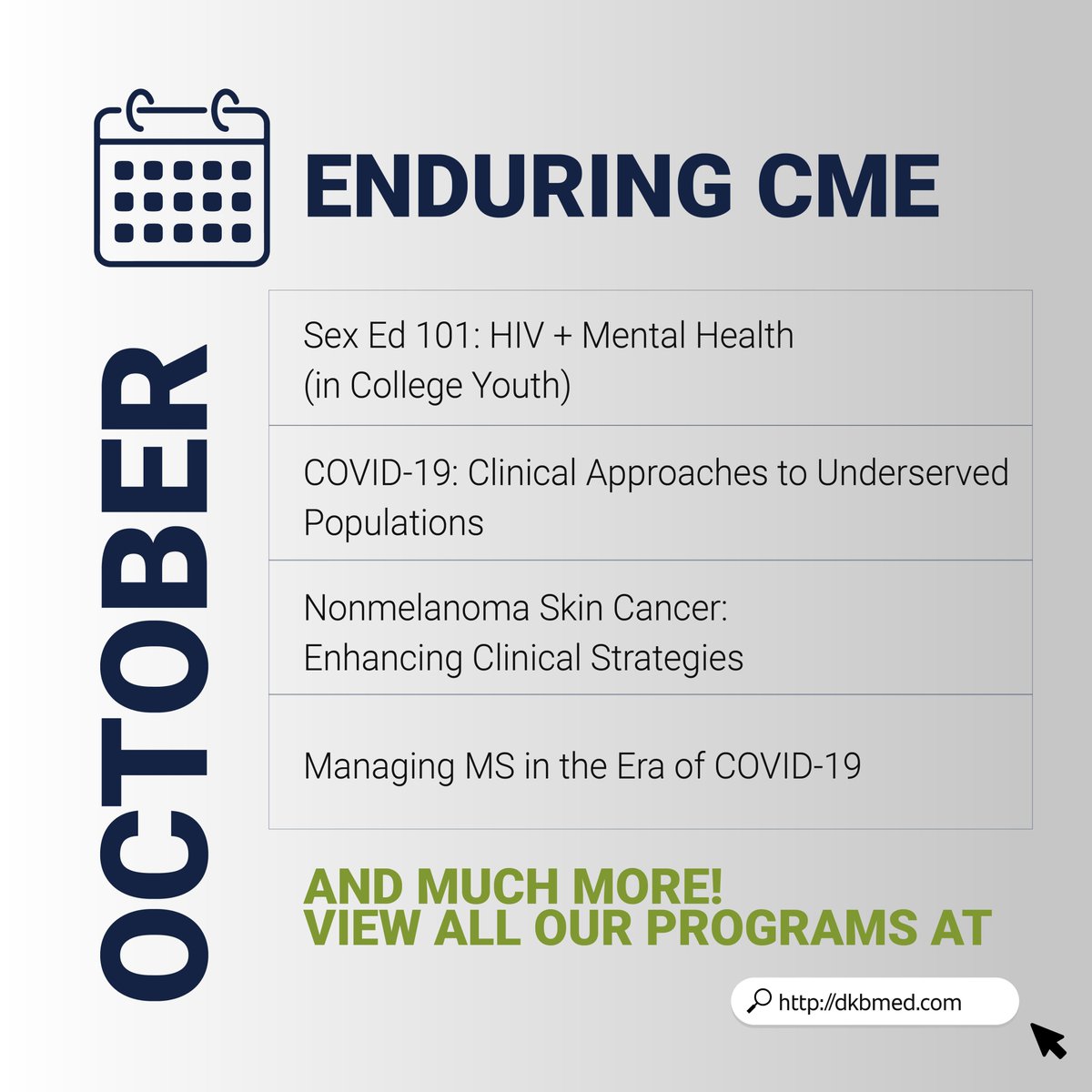Join us for our CME programs this week! 🙌#HealthCare #CME #FreeCME #MedicalEducation #MedicalNews #HealthNews #CMEcredits #ContinuingEducation