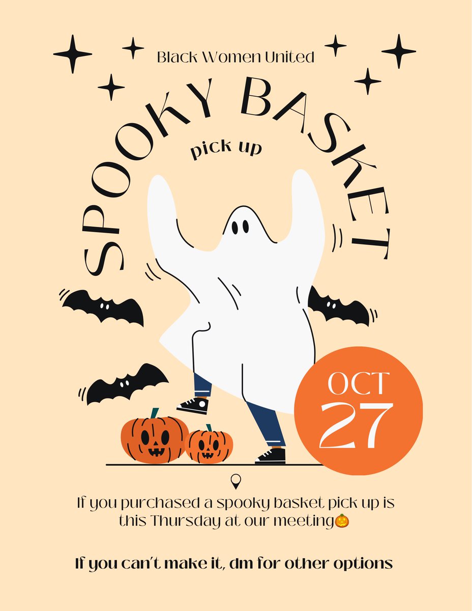 Halloween is this weekend and we’re excited to share the spirit! 🎃

If you purchased a Spooky Basket pickup is at our meeting this Thursday!

If you cannot make the meeting, shoot us a dm so we can get it to you asap! ❤️