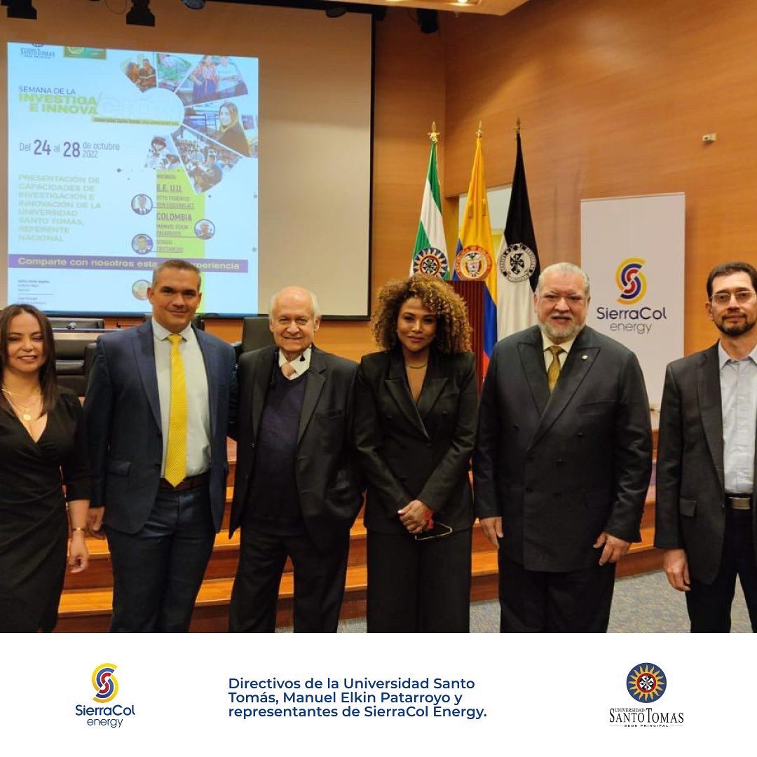 SierraColEnergy's tweet photo. En el día de hoy, junto con la Universidad Santo Tomás, hemos suscrito un acuerdo de cooperación académica y científica, en línea con nuestro compromiso de impactar positivamente en los diferentes territorios donde llevamos a cabo nuestras operaciones. @USTA_COLOMBIA https://t.co/5TPDjgTvqr