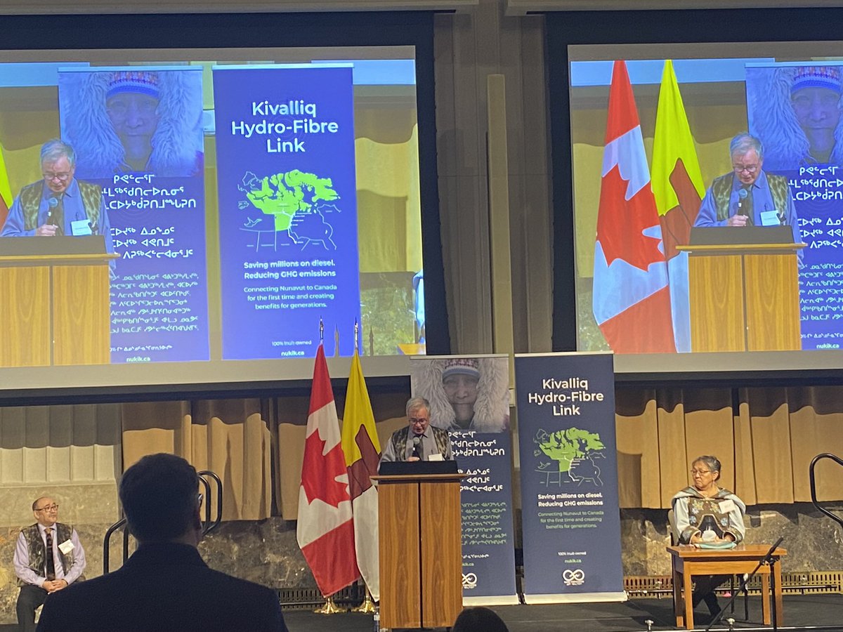 <a href="/SenDPatterson/">Senator DPatterson</a> expressing support for Kivalliq Hydro-Fibre Link and expanding renewable generation and Inuit participation at <a href="/NukikCorp/">Nukik Corp</a> reception