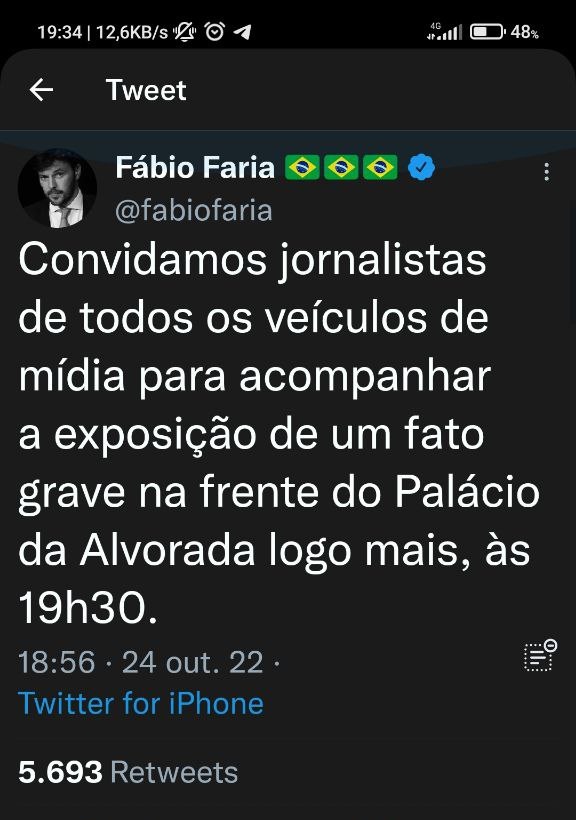 Fábio Faria anuncia um "fato grave". Mas a montanha pariu um rato. O fato grave era um mi-mi-mi de que as rádios no NE estão “censurando” as inserções do Bolsonaro. Nossa! Bateu o desespero mesmo.