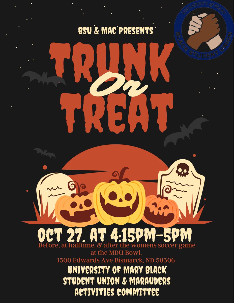 umarybsu's tweet photo. #trunkortreat #lifeatmary #umarybsu https://t.co/tXEUtc7iEB