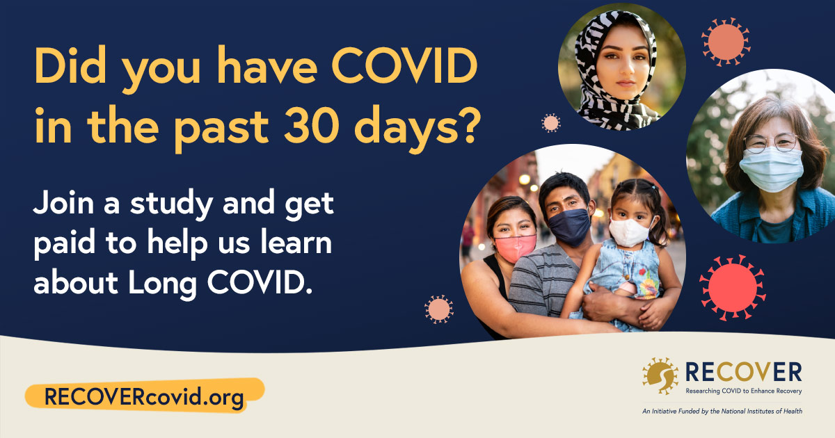 Come see us at the <a href="/CUAnschutz/">University of Colorado Anschutz</a> Health &amp; Wellness Research Fair Saturday Nov 5 from 8am-12pm! We're looking to recruit people who tested positive for COVID in the month prior. Learn more about the fair at the link below. We hope to see you there!
365health.org/health-fairs/f…