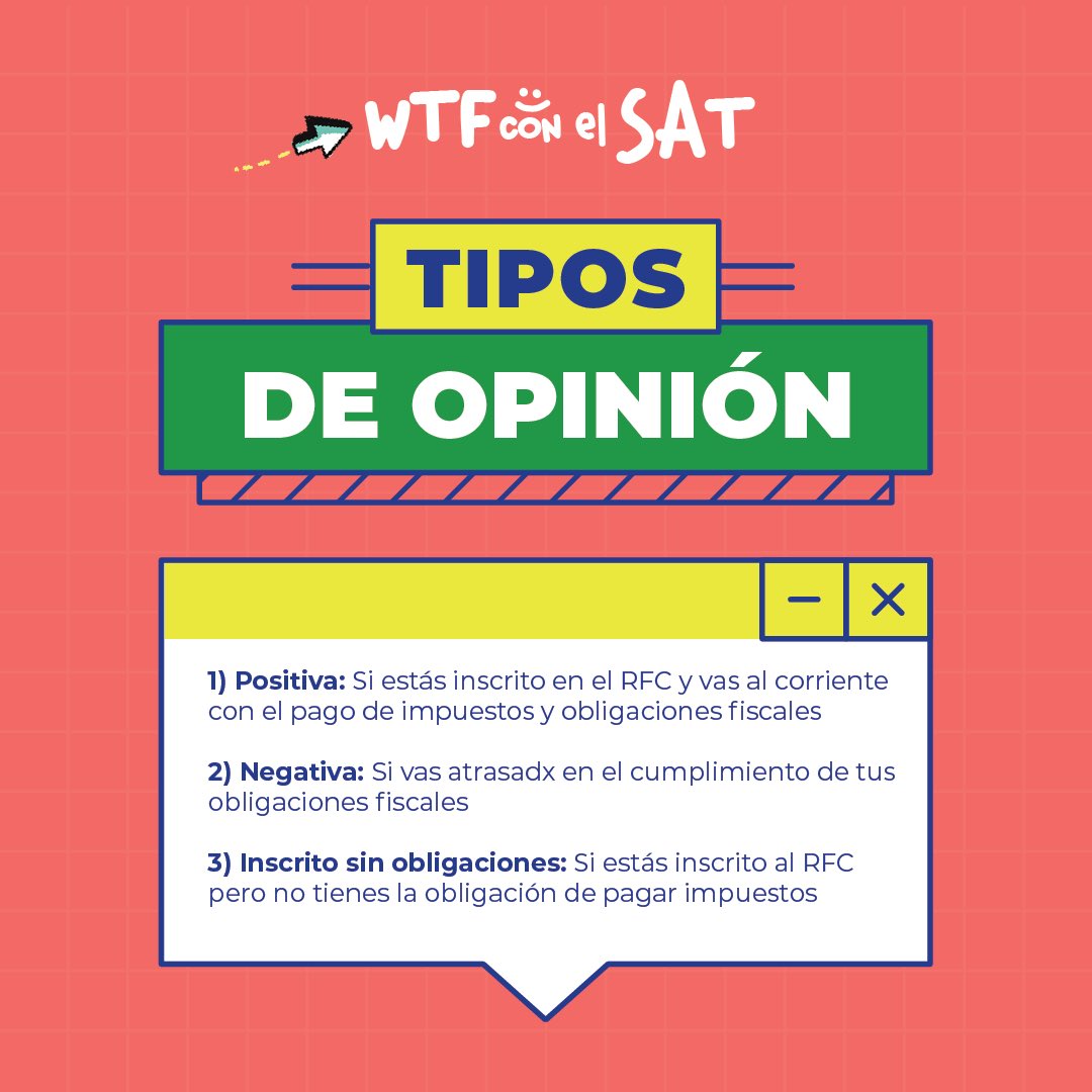 wtfcon_'s tweet photo. ¿Quieres saber si estás al corriente con el cumplimiento de tus obligaciones fiscales? Entonces consulta la Opinión del Cumplimiento. ¡Aquí te explicamos qué es! 👇🏻 https://t.co/7juwPQxOgp