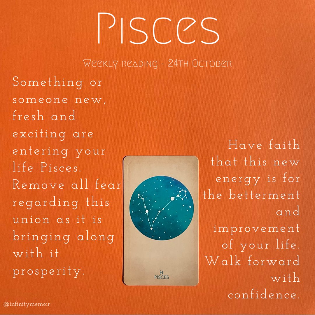 infinitymemoir's tweet photo. Pisces this is your weekly reading ✨
#pisces #piscesreading #scorpioseason #cardoftheday https://t.co/BAaRGh1yJE