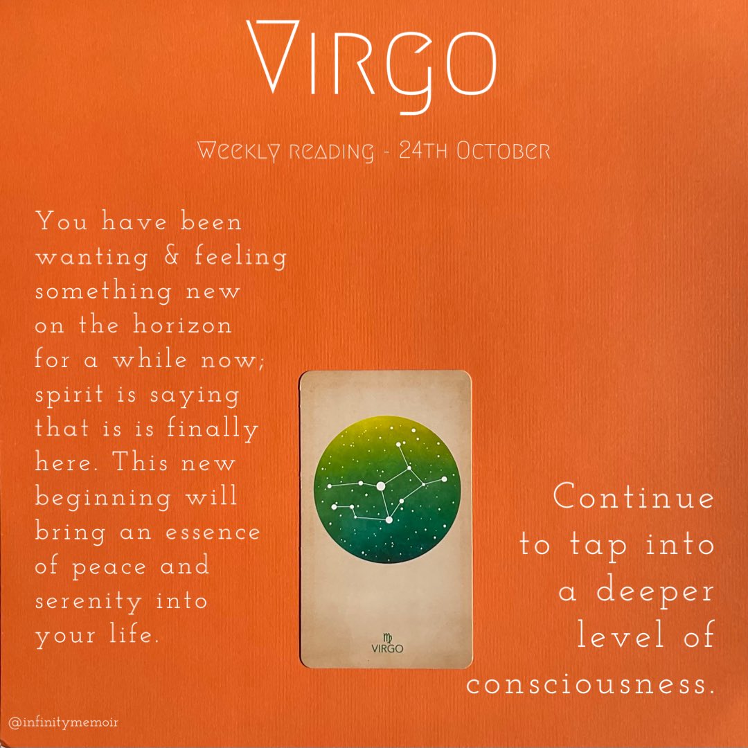 infinitymemoir's tweet photo. Virgo this is your weekly reading ✨
#virgo #virgoreading #scorpioseason #cardoftheday https://t.co/aHbN36UOgP