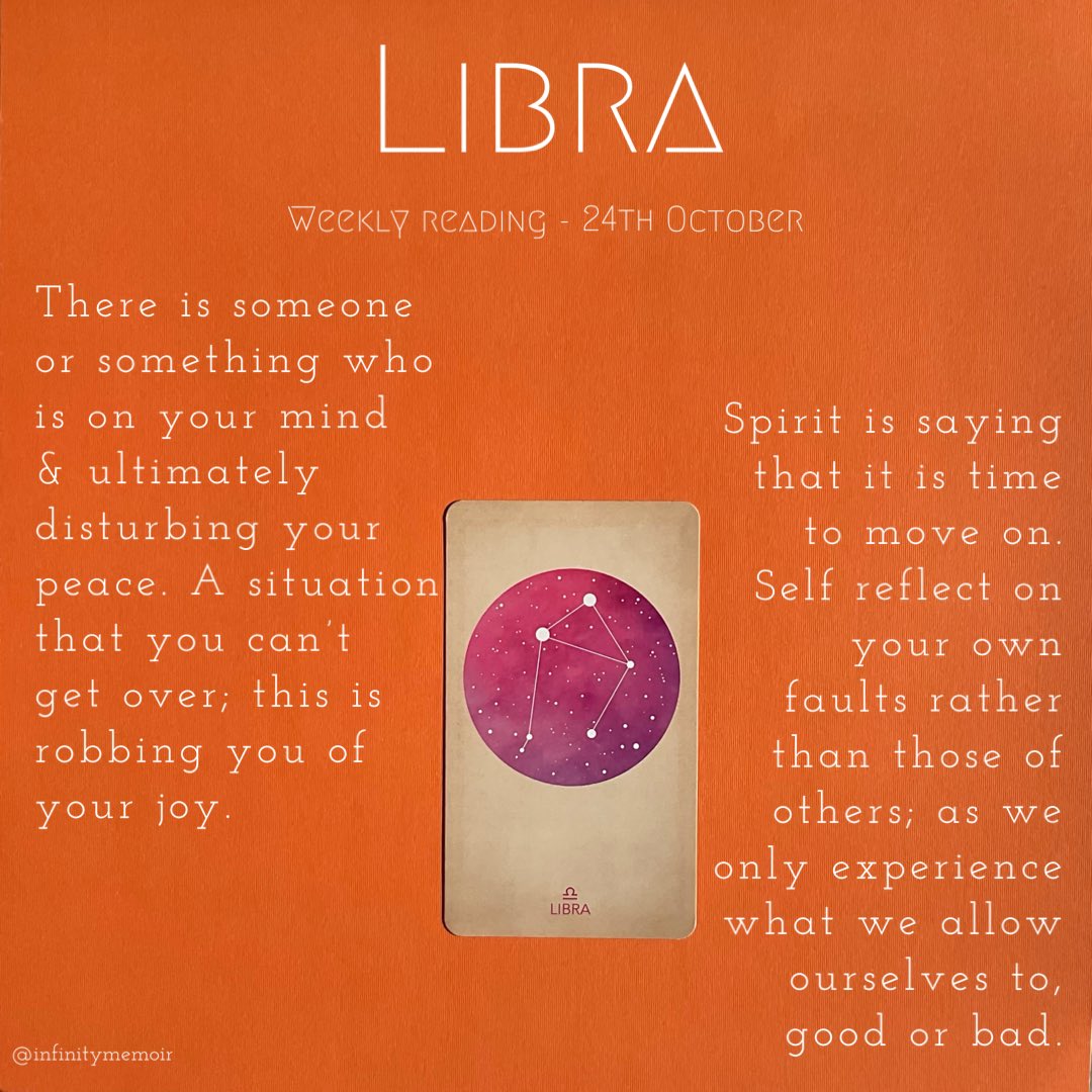 infinitymemoir's tweet photo. Libra this is your weekly reading ✨
#libra #libraseason #scorpioseason #zodiac #cardoftheday https://t.co/DujIdqcL3n