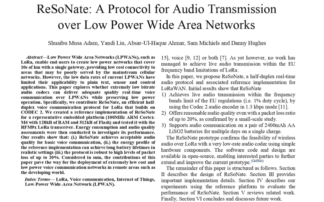 Shuaibu_MA's tweet photo. I was delighted to present our paper entitled "ReSoNate: A Protocol for Audio Transmission
over Low Power Wide Area Networks" at the @cicet_org'22 conference in Taipei, Taiwan. 

1/5 https://t.co/ubrDiIJai0