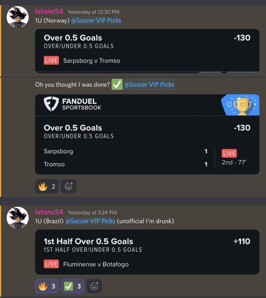 MeatSweats_VIP's tweet image. Our soccer cappers crushed yesterday with the live plays! discord.gg/7qJsMkyFjG #sportsbettingpicks #sportsbettingtwitter #GamblingTwitter #sportsbook